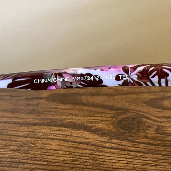 Foster Grant Multicolor Floral Pattern Round Eyelgass Frames Only 50-20-141 mm - Picture 2 of 9